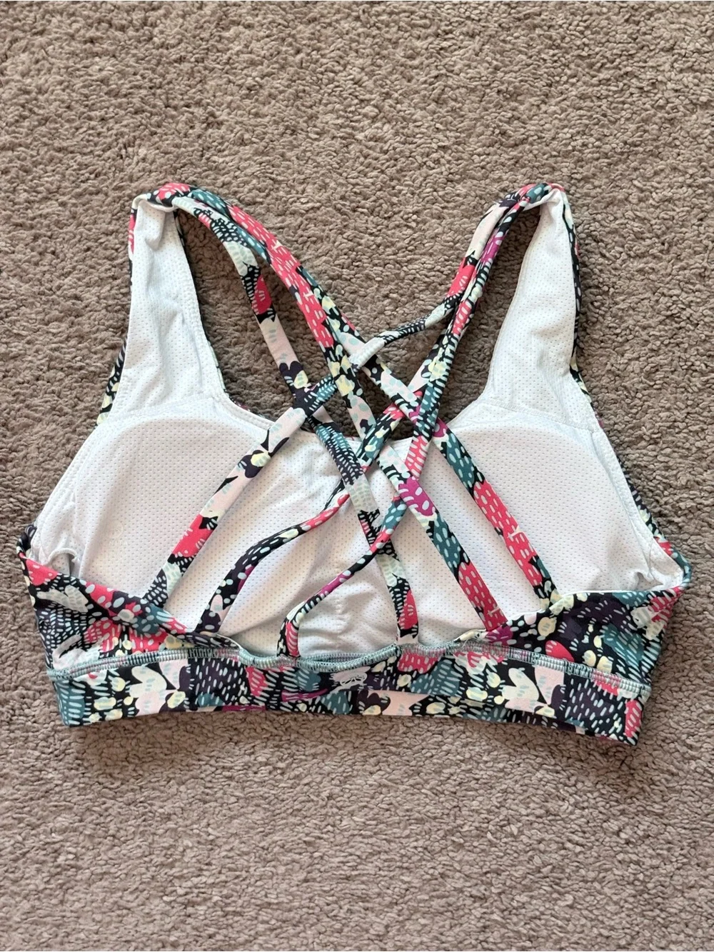 Senita vintage floral strappy sports bra - Picture 2 of 3